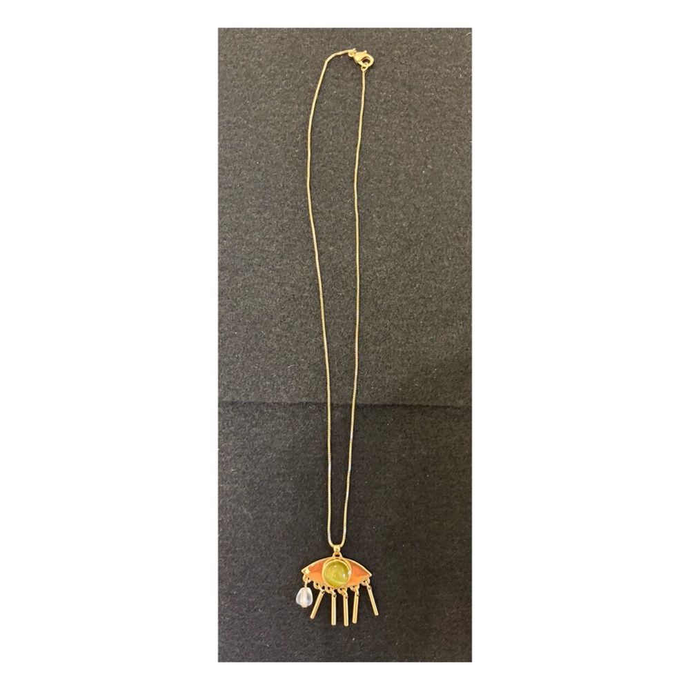 NWOT Anthropologie Jenny Bird Gold Pendant Necklace